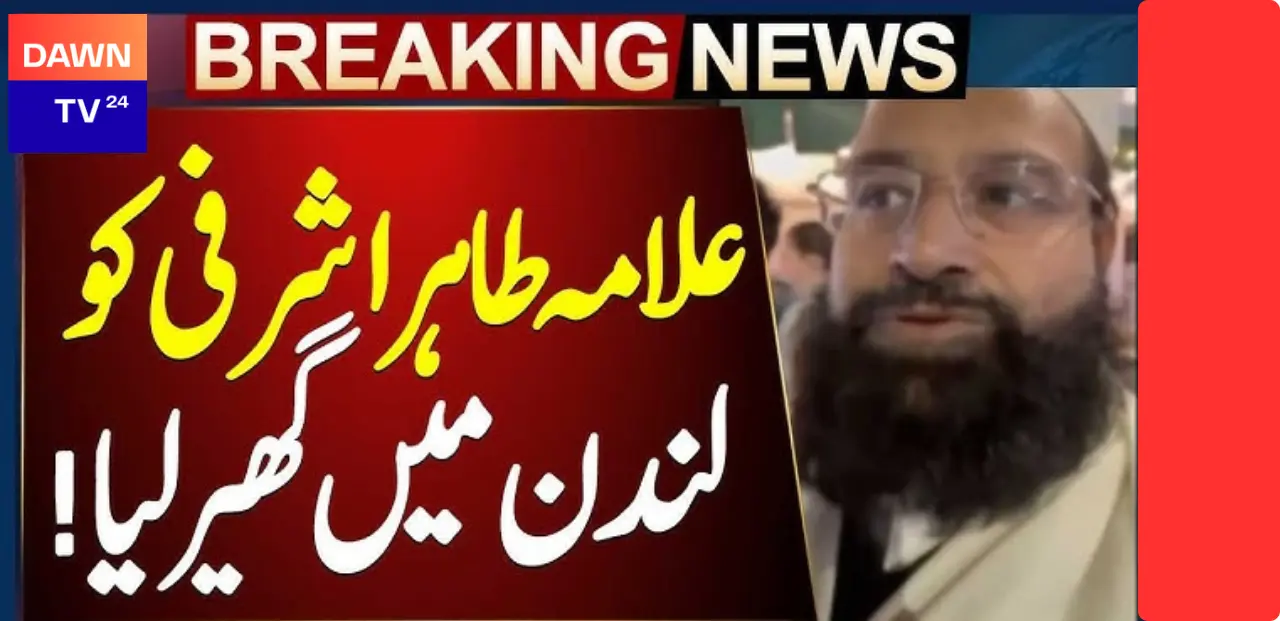 London: Intense verbal exchange between Allama Tahir Ashrafi and PTI workers, video goes viral
